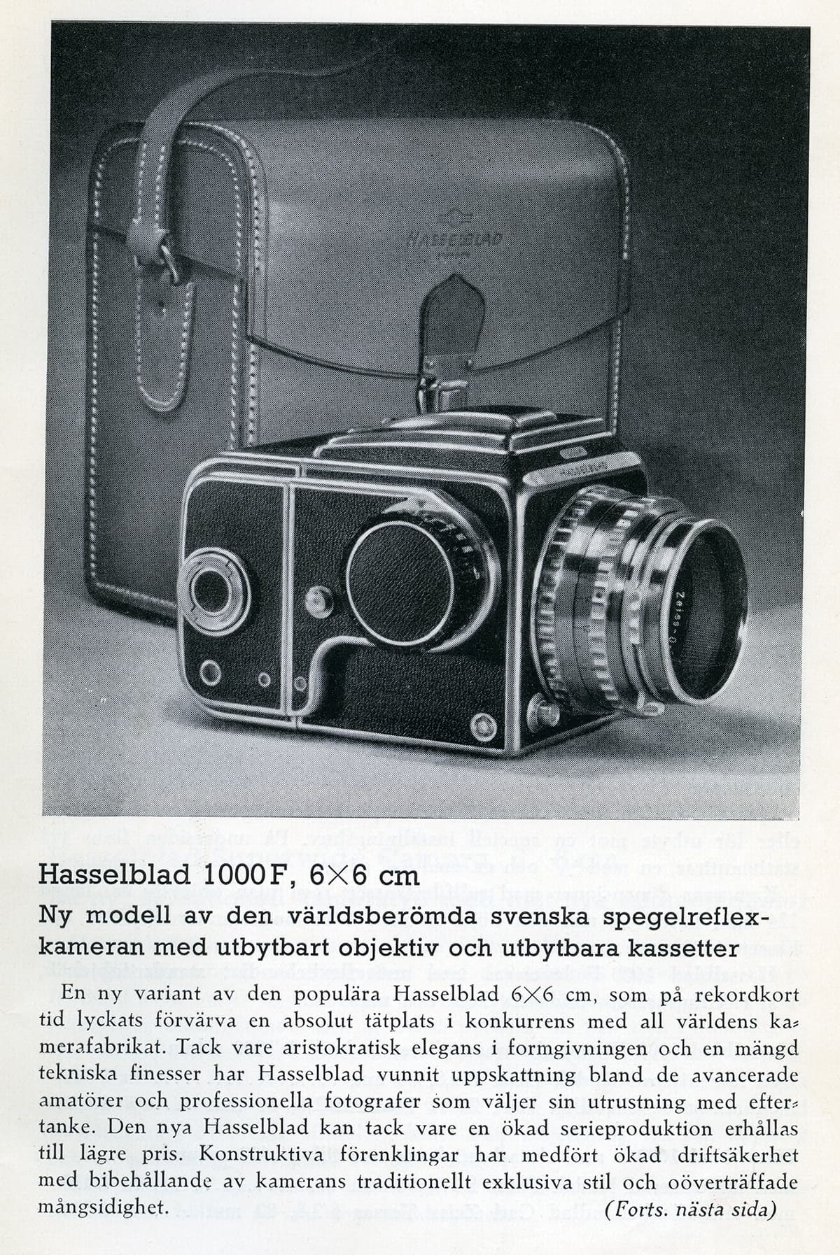 Hasselblad 1000F (1952) — slr-medium-format film camera